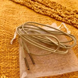 Light tan suede choker tie necklace